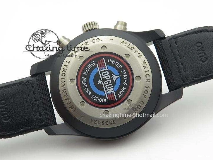 MIROTIME 0404 Comfortable Pilot Chrono IW388003 Real Ceramic ZF 1:1 Best Edition On Black Nylon Strap A 7322